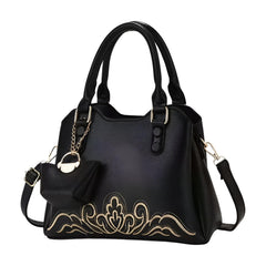 SYGA 2 Piece Women's Western-Style Embroidered Handbags With mini pouch, Shoulder & Messenger Bag for Daily Use