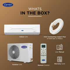 Carrier 1.5 Ton 5 Star Wi-Fi Smart Flexicool Inverter Split AC (Copper, Convertible 6-in-1 Cooling,Smart Energy Display,HD & PM 2.5 Filter, ESTER EDGE FXi (Wi-Fi), CAI19EE5R35W0,White)