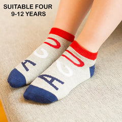 MOMISY 5 Pairs Girl Boys Tube Socks Toddlers Infant Solid Color Boat Spring and Autumn Socks Stretch Baby kids Sock (Flag, 1 Year to 3 Year)