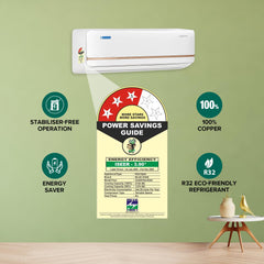 Blue Star 0.8 Ton 3 Star, Inverter Split AC (Copper,Convertible 5 in 1 Cooling, Multi Sensors, Dust Filter Blue Fins, Self Diagnosis, IA309TNU, White)