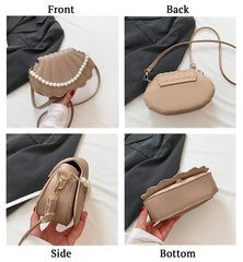 SYGA Women's Casual Crossbody Purse, Small Size With Zipper Closure Shell Bag (Khaki)