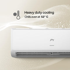Godrej 1.5 Ton 3 Star, 5 Years Comprehensive Warranty, AI Powered, 5-In-1 Convertible Cooling, Inverter Split AC (Copper, 2025 Model, Heavy duty cooling at 52 °C, AC1.5T EI 18P3T WZT 3S, White)