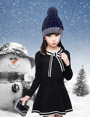 SYGA Women Winter Cap Wool Warm Cap Beanie Hat with Pom Pom Above 15 Years - Beige