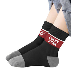 MOMISY 5 Pairs Baby Girl Boys Tube Socks Toddlers Infant Solid Color Boat Spring and Autumn Socks Stretch Baby Socks- Multicolor (Lucky Star, Small)