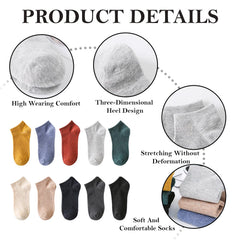 MOMISY Women's Cotton Blend Ankle Socks, Solid Multicolour, Free Size (IN, Alpha, Free Size, 10, Solid10)