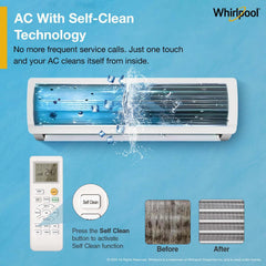 Whirlpool 1.5 Ton 3 Star, Magicool Inverter Split AC (MAGICOOL 15T 3S INV CNV S5K2PP0, Copper, Convertible 4-in-1 Cooling Mode, HD Filter White)