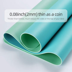 SYGA Desk Pad Protector Waterproof PU Desk Mat Blotters on Desktop Laptop Computer Gaming Keyboard Mouse Pad Non-Slip Desk Writing Mat Cover for Office & Home, Dark Cyan & Light Cyan - 60x30 cm