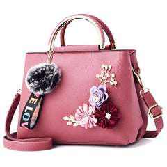 SYGA Women's Fashion Handbag 3D Flower Design One-Shoulder & Crossbody Bag Elegant & Versatile Purse for Daily Use