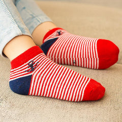 MOMISY 5 Pairs Girl Boys Tube Socks Toddlers Infant Solid Color Boat Spring and Autumn Socks Stretch Baby kids Sock (IN, Age, 6 Years, 8 Years, Spear)