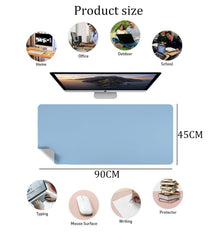 SYGA Desk Pad Protector Waterproof PU Desk Mat Blotters on Desktop Laptop Computer Gaming Keyboard Mouse Pad Non-Slip Desk Writing Mat Cover for Office & Home 90CM * 45CM Black & Black
