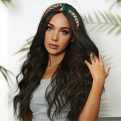 MOMISY Knotted Hairband Headband Cross Hair Band Accessories for Women and Girls (KhakiGreen)