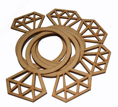 SYGA Ring Scrapbook Decorative Wood Craft Items