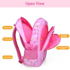 SYGA Girls Schoolbag, Lightweight and Cute Printed Design For Primary School Students (Pink)