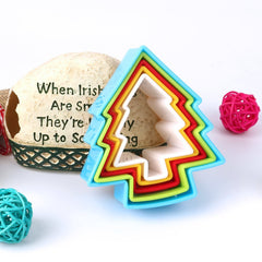 Syga Christmas Tree Shape Cookie Cutter Set 5 Pieces Set Mold for Biscuit Sandwich Cut