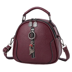 SYGA Women's Crossbody Bag, Zip Top, PU Leather Shoulder Bag (Purple)