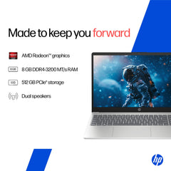 HP 15, AMD Ryzen 3 7320U (8GB DDR4, 512GB SSD) FHD, Anti-Glare, Micro-Edge, 15.6''/39.6cm, Win11, M365 Basic(1yr)* Office24, Silver, 1.59kg, fc0500AU, FHD Camera w/Privacy Shutter Laptop