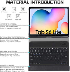 SYGA Keyboard Case for Samsung Galaxy Tab S6 Lite 10.4'' 2020 Model SM-P610 (Wi-Fi) SM-P615 (LTE) Detachable Wireless Bluetooth Keyboard_Pink
