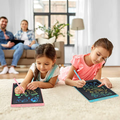 SYGA LCD Writing Pad, 12 inch Kids Doodle & Scribble Boards Erasable Writing Tablet for Kids Adults, Black