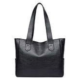 SYGA Women's Crossbody Bag, Single Shoulder Strap, Zipper Closure, Genuine Leather, Black