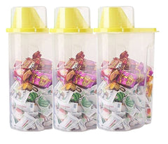 Syga Plastic Dispenser Jar - 2500 ml, 3 Pieces, Yellow