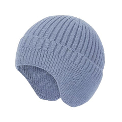 SYGA Winter Woolen Hat Men Ears Protection Beanie Knitted Hat Soft Plush Warm Cap (Above 15 Year) Khaki