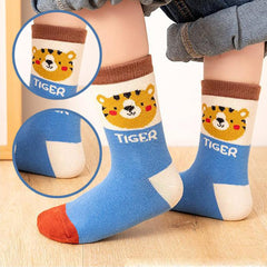 SYGA 5 Pairs Socks Baby Autumn And Winter Cotton Socks, Baby Calf length Socks 9M - 24M
