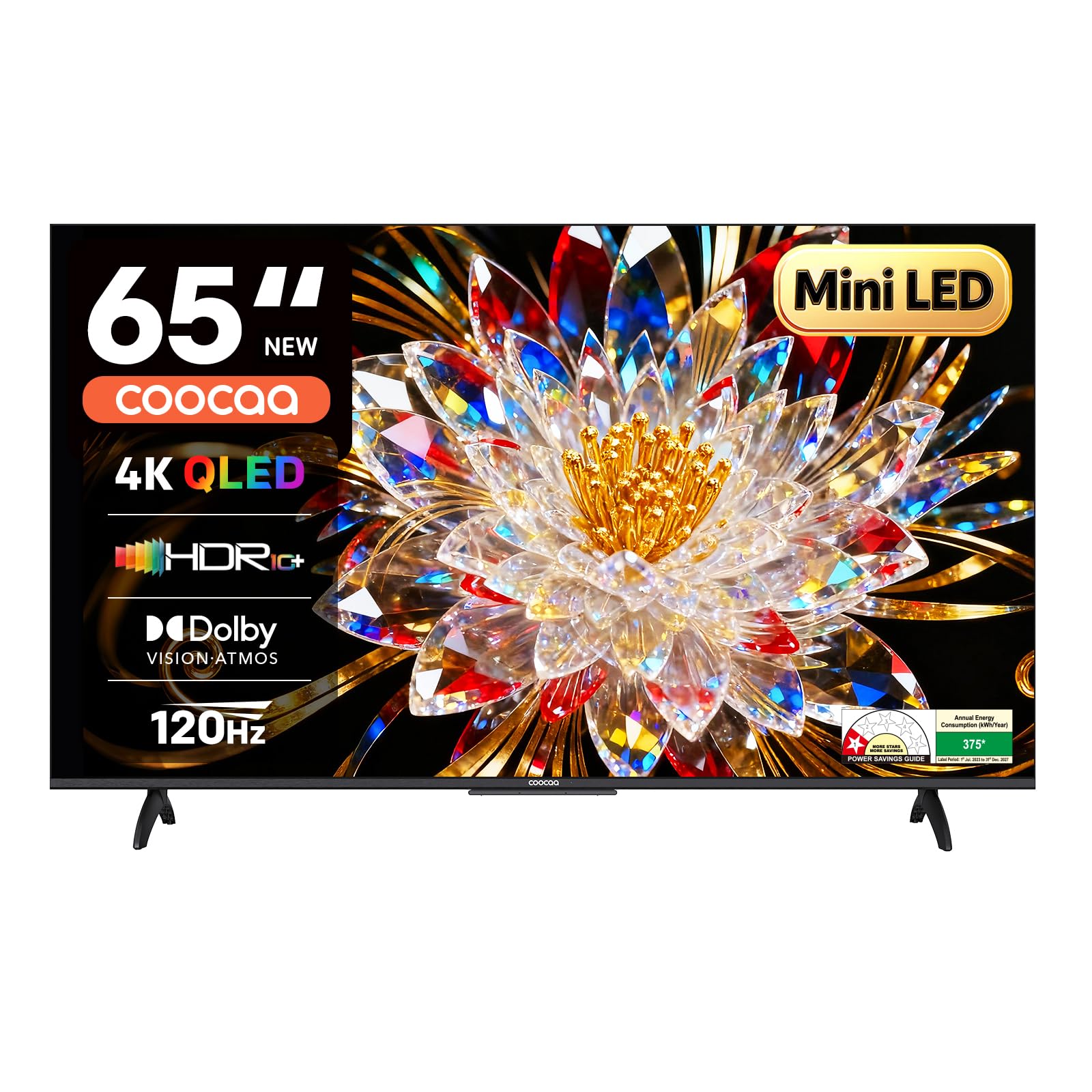 coocaa 164 cm (65 inch) Frameless QLED MINI Smart Google TV
