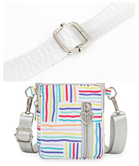 SYGA WOMEN'S SHOULDER CROSS BODY PURCE OXFORD CLOTH Multi Color stripes Design MULTI PURPOSE BAG