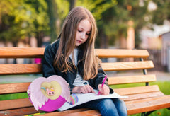 SYGA Children Angel Wings Pop It Sling Silicone Messenger Heart Design Bag Cartoon Coin Bag for Toddlers Kids (Pink)