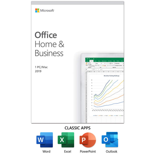 Microsoft office 2019 Home and Business for 1 PC or 1 MAC ( Activation Key Card)