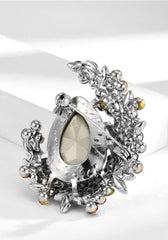 SYGA Brooch Pin Fashion Crystal Rhinestone Jewellery Pin Vintage Clothing Accessories Decoration Moon Design Red Diamond Brooches For Women- S221