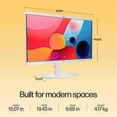 HP All-in-One, Intel N200,21.45'' (54.5 cm), FHD, 8GB DDR5, 512GB SSD, Intel UHD Graphics, 720P HD Camera W/Privacy Shutter, Dual Speakers (Win11, White, 4.17 Kg) Dg0154in