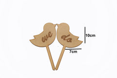 SYGA Love Birds Scrapbook Decorative Wood Craft Items