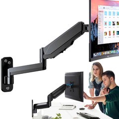 BIJASANI Heavy Duty Wall Mounted Stand for Desk, Load Capacity of 10 Kg, Gas Spring Monitor Arm Desk Mount Stand for Trading Setup at Home (Wall Mount Monitor ARM)