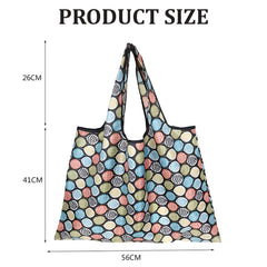 MOMISY Designer Pattern Reusable and Foldable Shopping Bag/Tote Hand bag/Travel Bag/Grocery Bag | Heavy Duty, Eco Friendly | Compact, Lightweight and Convenient (Multi Leaf)