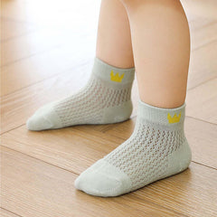 MOMISY 5 Pairs Tube Socks for children Toddlers Infant Baby Girl Boys (ThinCrown-Boys, 6 Year to 8 Year)
