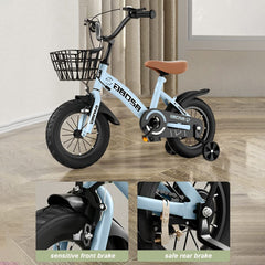 SYGA Bicycles for Kids 2-5 Years Children's Basket Bicycle Magnesium Alloy (12INCH, Blue)