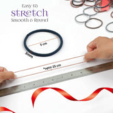 SYGA Multicolor Hair Bands (100) Hair Bobbles Hair Ties 3mm for Women Versatile for Styling Ponytail for Girls Stretchable Elastic - Morandi