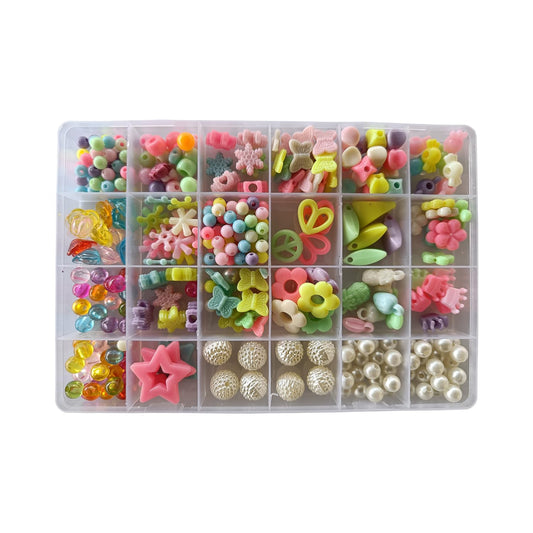 SYGA Beads for Kids Crafts Children's Jewelry Making Kit DIY Bracelets Necklace Hairband and Rings Craft Kits Birthday for 4, 5, 6, 7-Year-Old Little Girls-Multicolor (DIYBeadsSet-14)