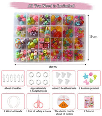 SYGA Beads for Kids Crafts Children's Jewelry Making Kit DIY Bracelets Necklace Hairband and Rings Craft Kits Birthday for 4, 5, 6, 7-Year-Old Little Girls-Multicolor (DIYBeadsSet-21)