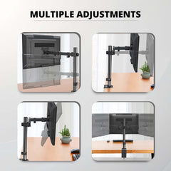 Robustt Computer PC Monitor LED TV Desk Mount Stand with Articulating Center Arm Joint | for 15" to 33" Screens Full Motion Mount | Height Adjustable | Gaming Screen - Pack of 1