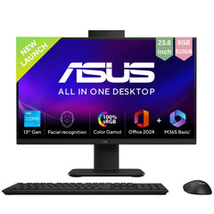ASUS V440 13th Gen,Intel Core i3-1315U,23.8" FHD,100Hz, All in One PC(8GB RAM/512GB SSD/Windows 11/Office 24/Retractable Camera/with Wireless Keyboard & Mouse/M365 Basic (1Year)*) V440VAB-KBPC004WS