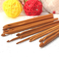 SYGA 12 Sizes Set Wooden Handle Crochet Hooks 3mm-10mm Knitting Tool