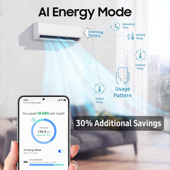 Samsung 1.5 Ton 3 Star Windfree AI Inverter Smart Split AC (WiFi, Energy Saving, Voice Control, Powerful Cooling, Copper, Digital Inverter, 4 Way swing, Convertible, BESPOKE AI AR60F19D1XWNNA)
