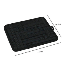 SYGA Cable Organizer Board, Criss-Crossing Grid Travel Gadgets Management Case for Hard Drive/Power Bank/Charging Cords