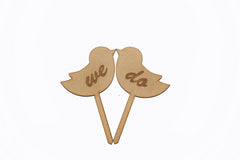SYGA Love Birds Scrapbook Decorative Wood Craft Items