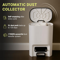 TIRON TRV 20 Max Robotic Vacuum Cleaner, Self-Empty Station, 2-in-1 Vacuum & Mop, Lidar Navigation, 5000 Pa Suction, Highest Battery & Longest Runtime, Obstacle Climbing, Advanced Mapping