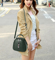 SYGA Women's Crossbody Bag, Zip Top, PU Leather Shoulder Bag (Army Green)