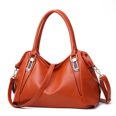 SYGA Women's Large Capacity Casual Crossbody Bag, One Shoulder Strap, Pu Leather Handbags(Orange)