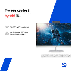HP All-in-One, 13th Gen Intel Core i7-1355U (32GB DDR4, 1TB SSD) IPS, Three-Sided, Micro-Edge, Anti-Glare, FHD, 27''(68.6 cm), Win 11 Home, Office 24, 6.72kg, FHD Camera, 27-cr0068in